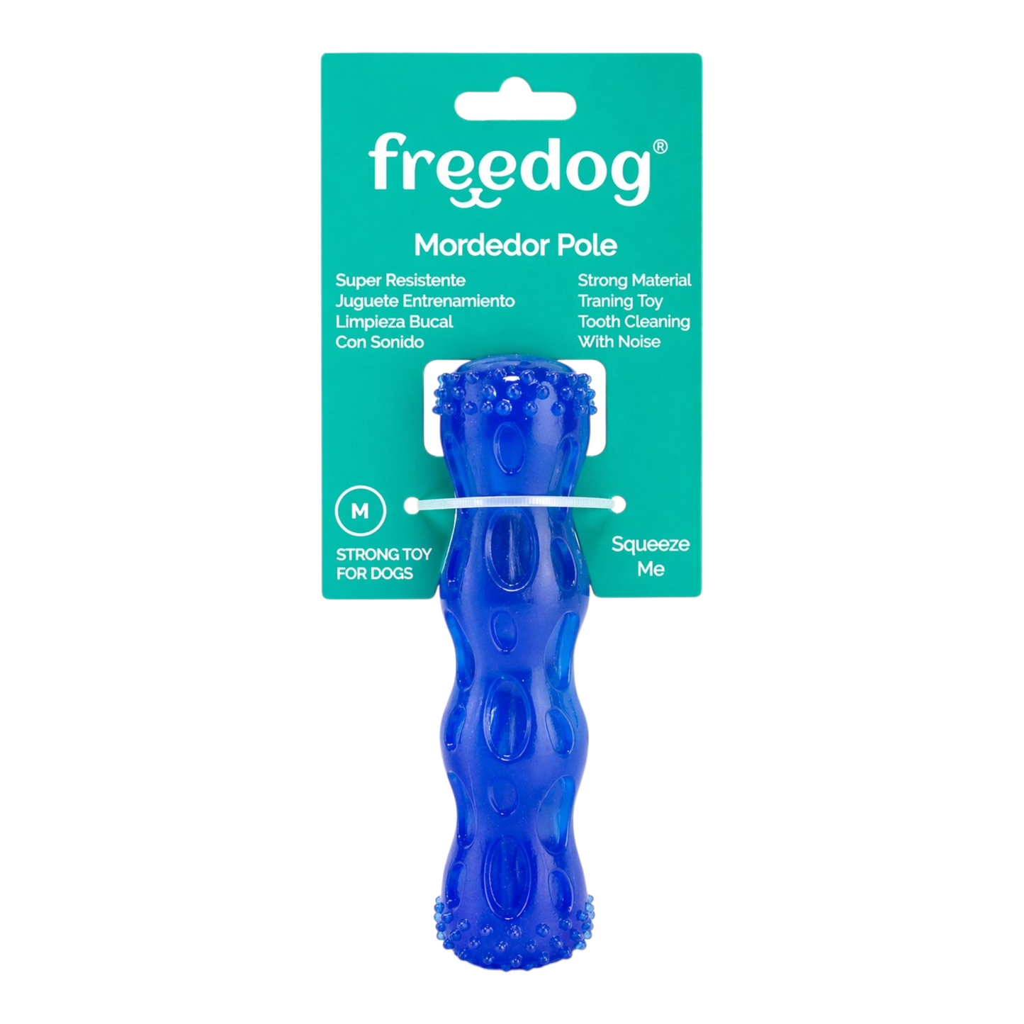 Pole Chew with Squeaker Blue Freedog 17.8cm
