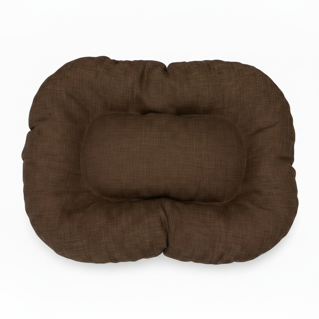 Oval Cushion Bed Brown
