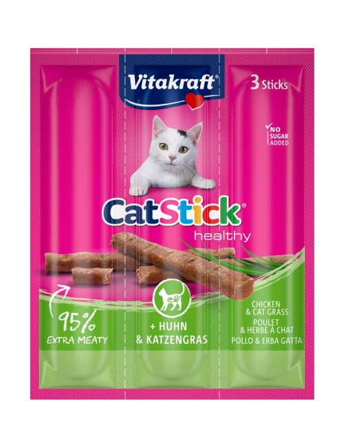 Cat Stick mini chicken and Cat grass 3pc