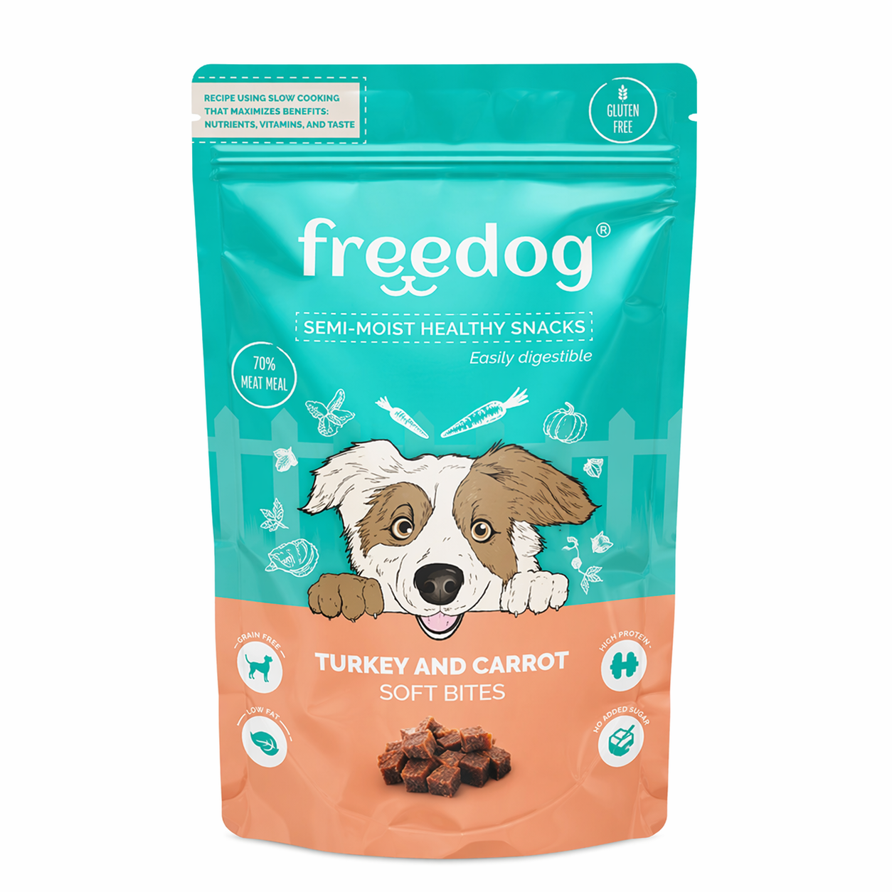 Semi-Moist Snack Turkey and  Carrot Freedog 100gr