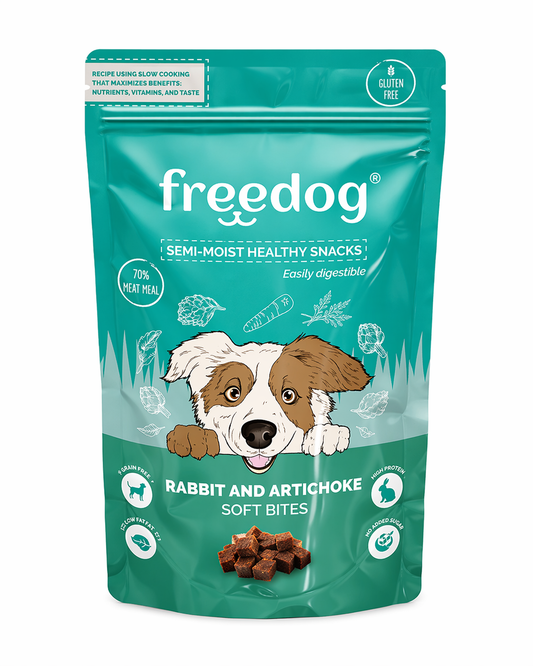 Semi-Moist Snack Rabbit & artichoke Freedog 100gr