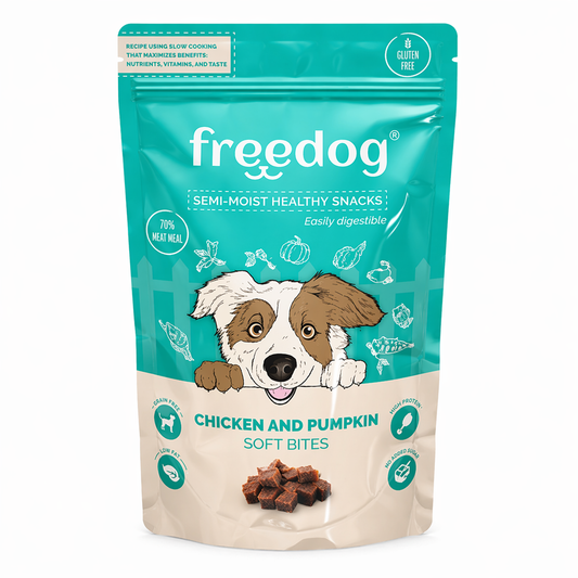 Semi-Moist Snack Chicken & Pumpkin Freedog 100gr