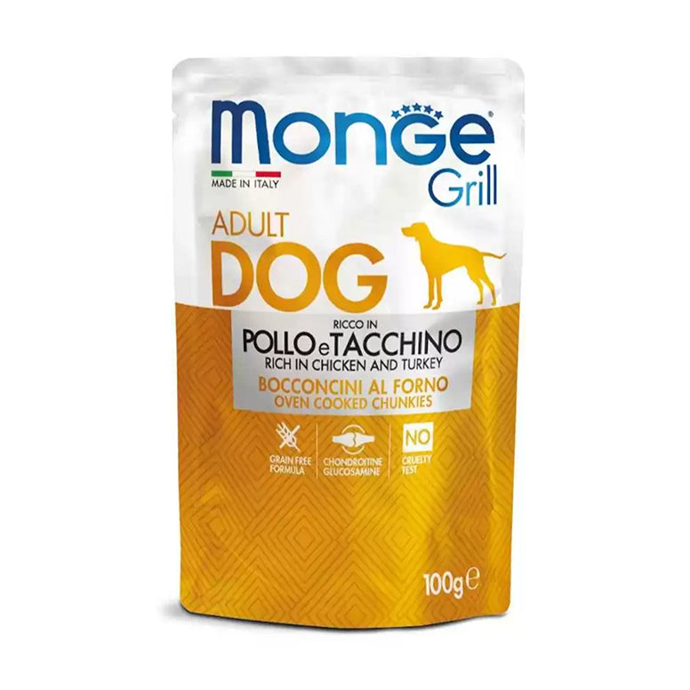 Monge Grill chicken and Turkey Wet Food Adult Dog