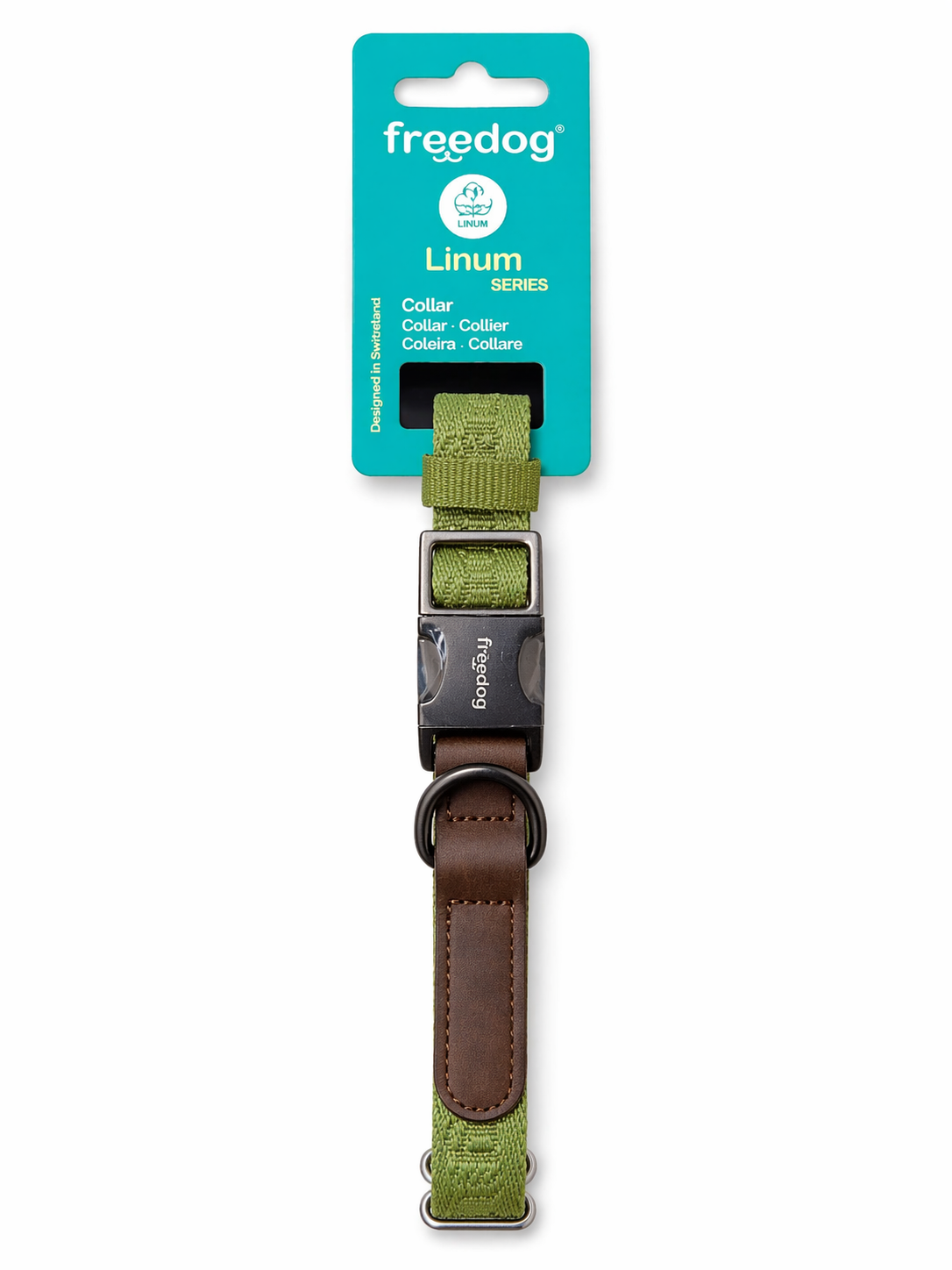Linum Collar Green Forest Freedog