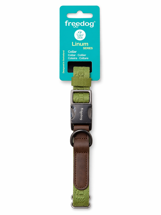Linum Collar Green Forest Freedog