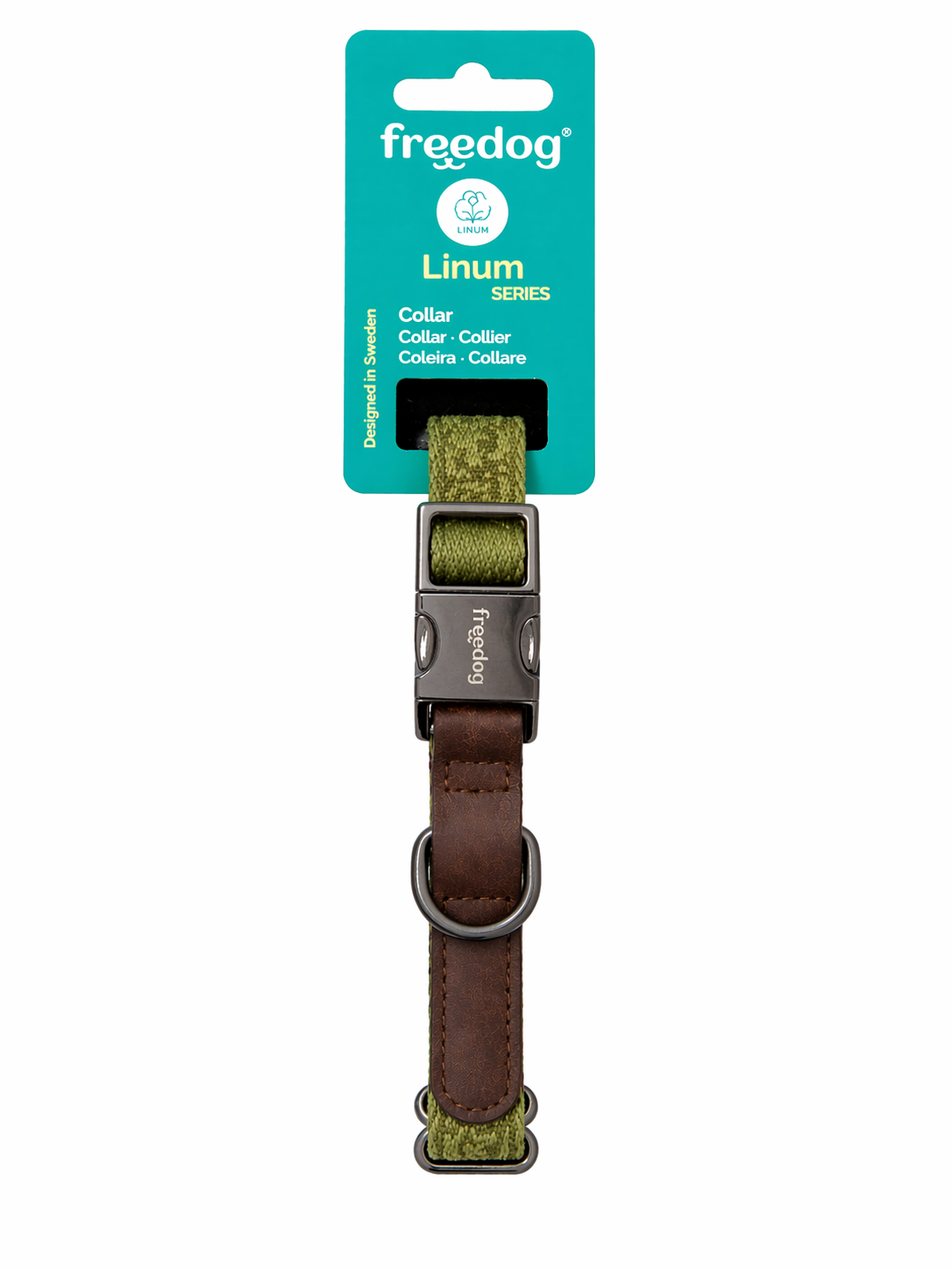 Linum Collar Green Forest Freedog