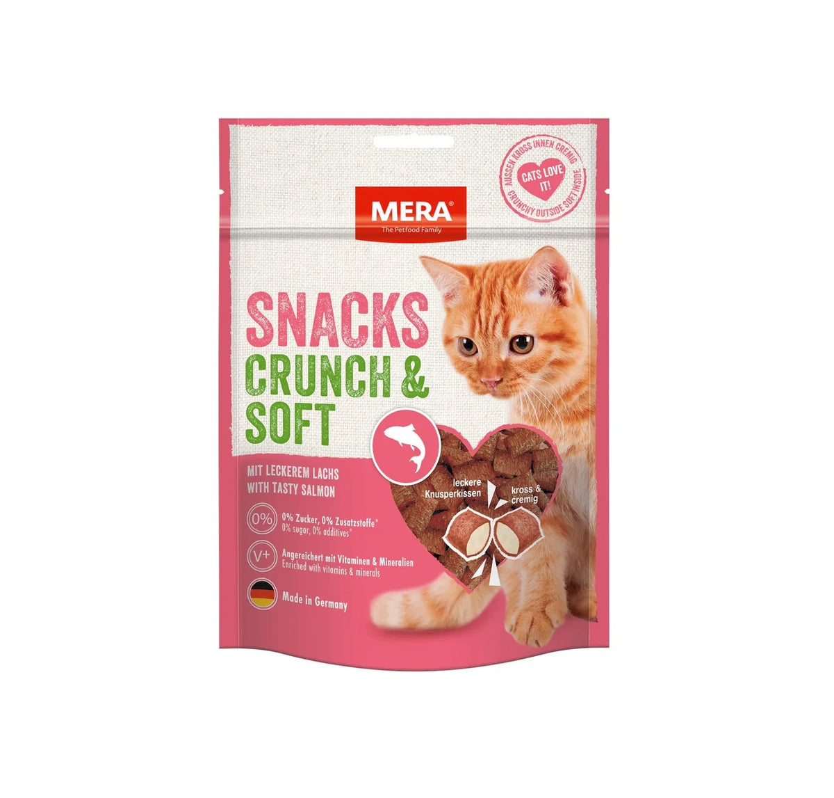 Mera Cat Snacks Crunch & Soft Tasty Salmon