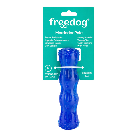 Pole Chew with Squeaker Blue Freedog 17.8cm