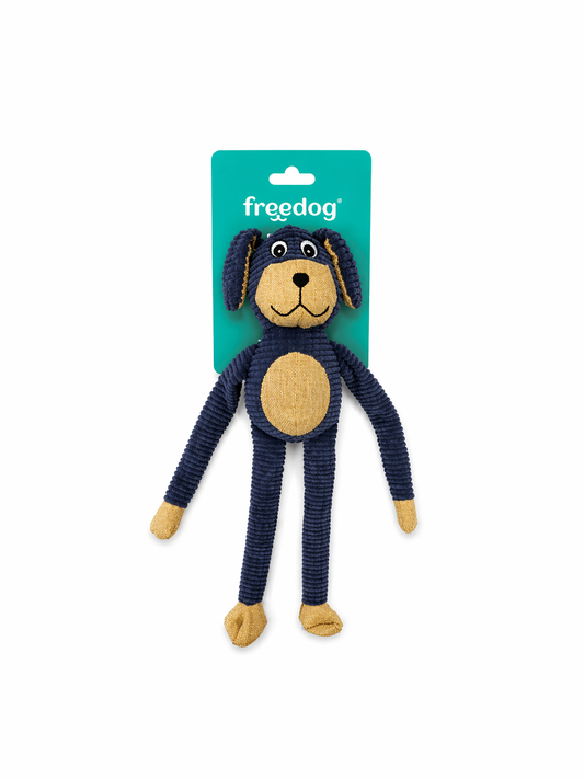 Blue Dog Plush Toy with Squeaker 45cm