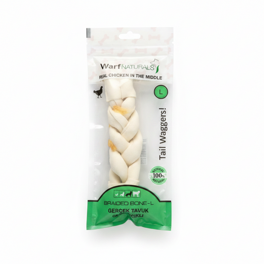 Warf Naturals Braided Bone Real Chicken in the Middle