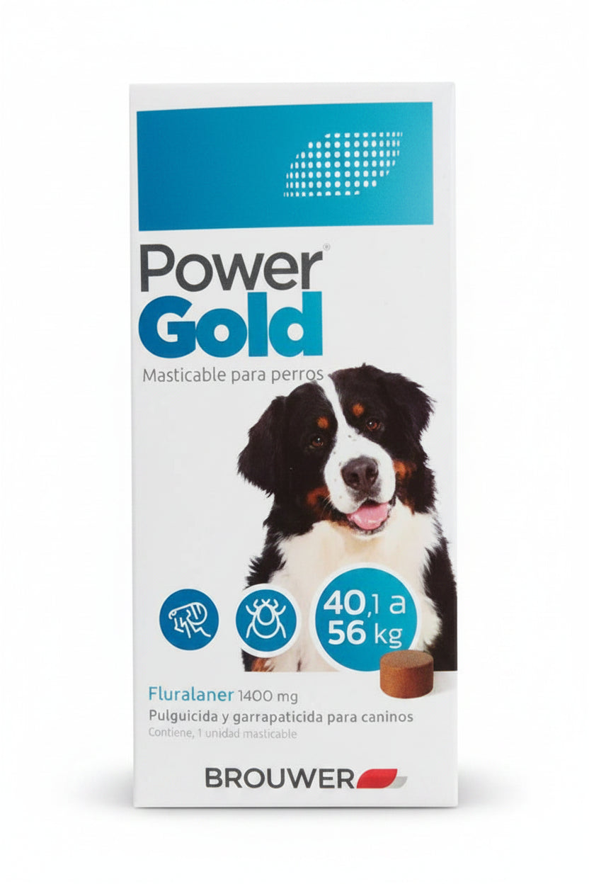 Power Gold Chewable Treatment of Ticks &Fleas 40/56 kg