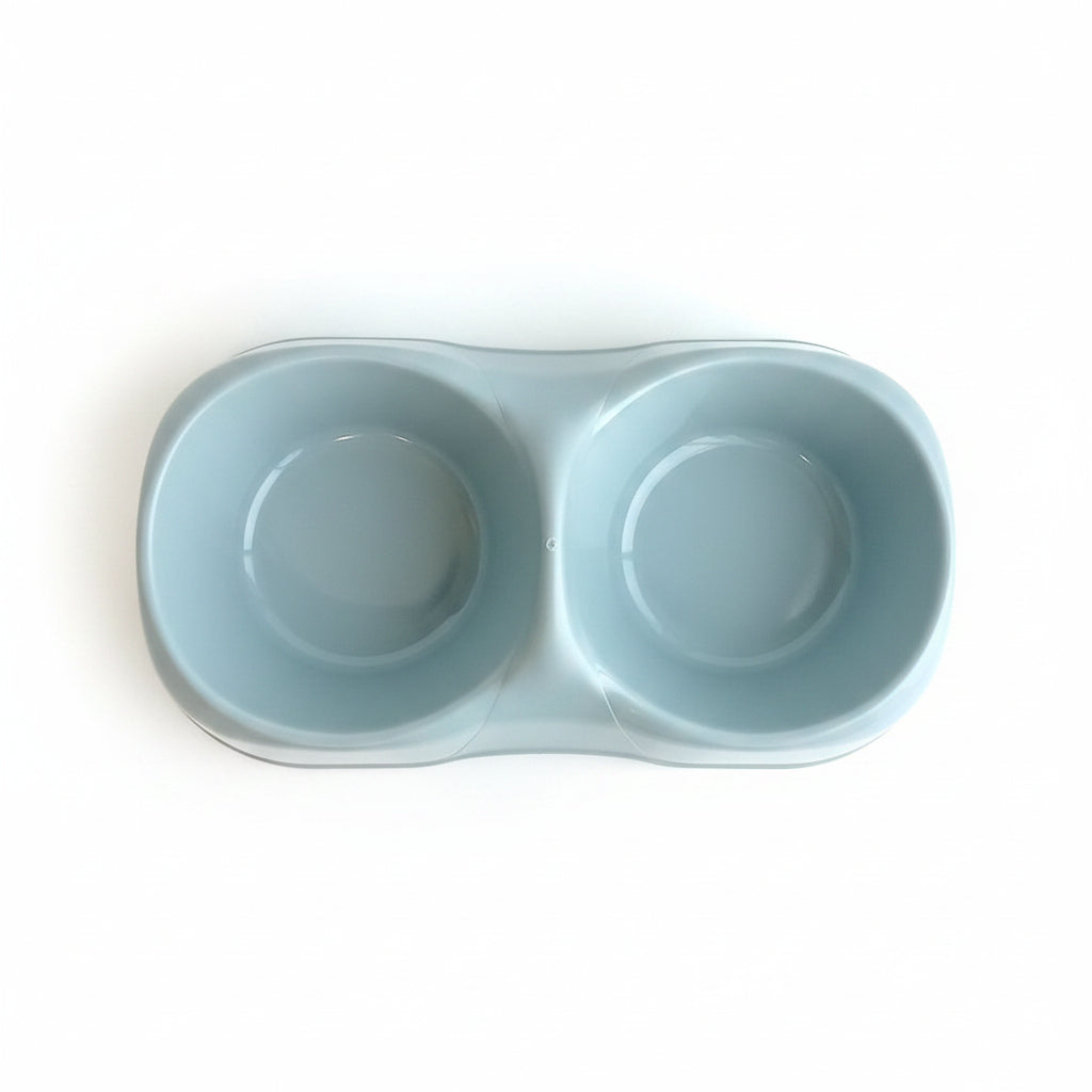 Double Plastic Eating Bowl Pink