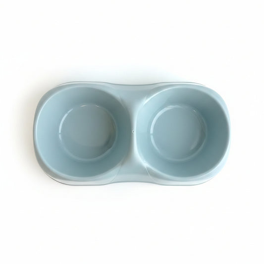 Double Plastic Eating Bowl Pink