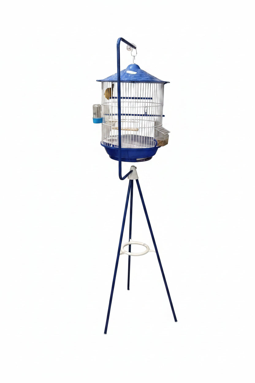 Bird Cage with Stand Blue