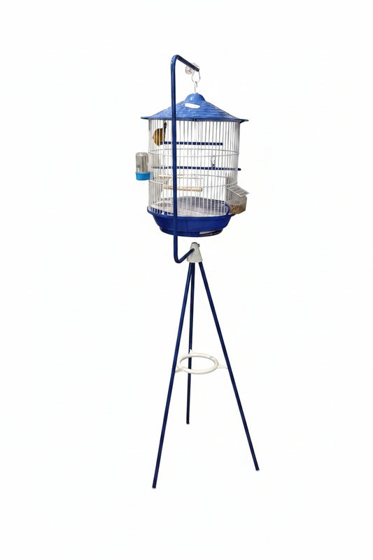 Bird Cage with Stand Blue