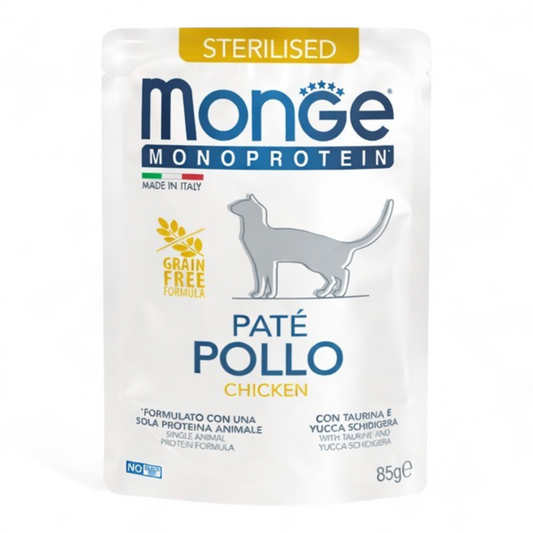 MonGe Grill Sterilised Cat Monoprotein Grain free Chicken