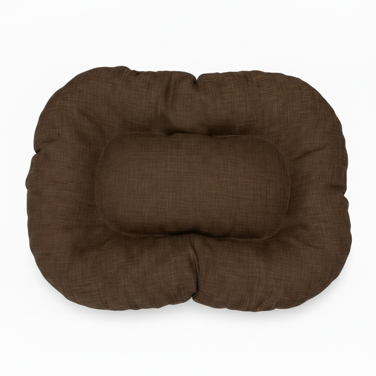Oval Cushion Bed Brown