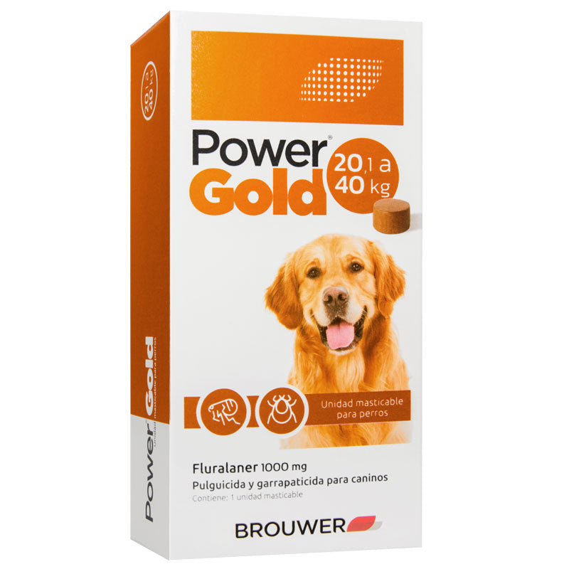 Power Gold Chewable Treatment of Ticks &Fleas 20/40kg