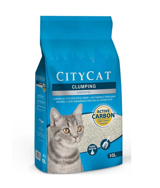 City Cat Unscented Clumping Litter 10 L